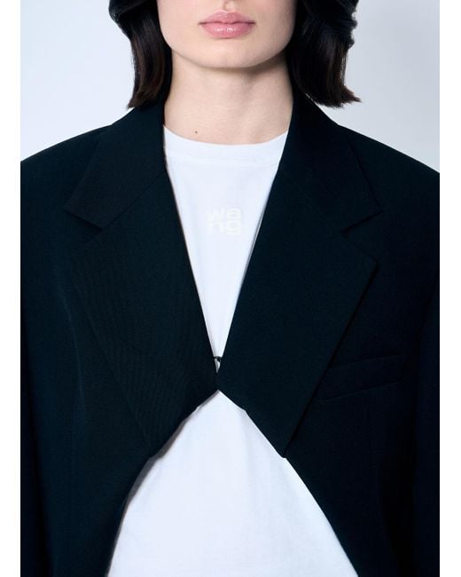 Alexander Wang Blue Pull-Back Cut-Out Blazer