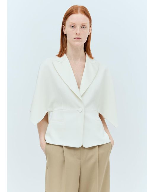 Max Mara White Cady Tuxedo Jacket