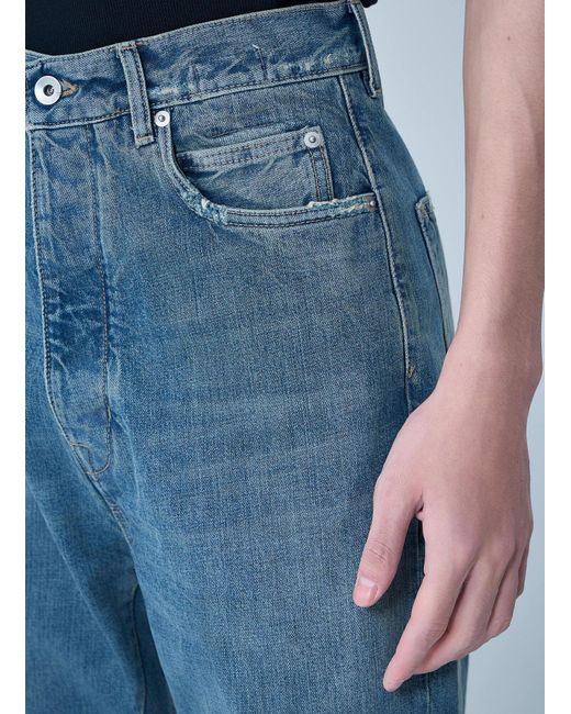 Rick Owens Blue Drkshdw Denim Bolan Bootcut Pants for men