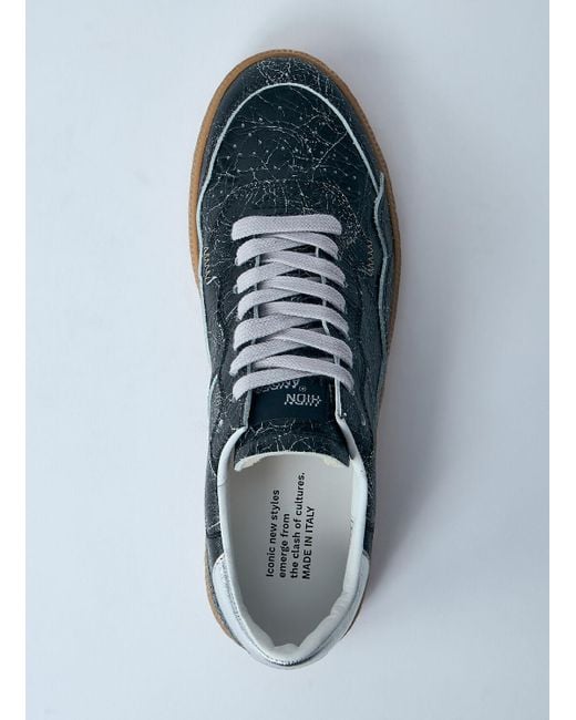 HIDNANDER Blue Mega T Crinkle Sneakers