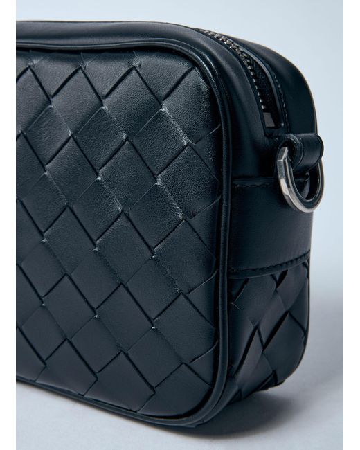 Bottega Veneta Blue Mini Intrecciato Camera Bag for men