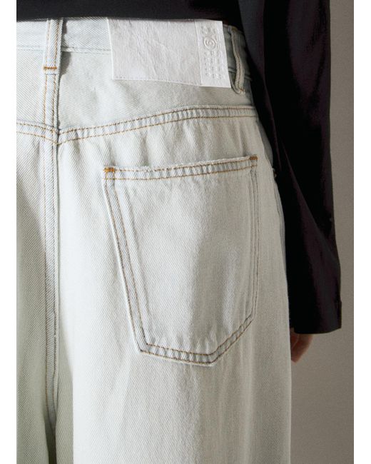 MM6 by Maison Martin Margiela White Lightweight Low-waist Jeans