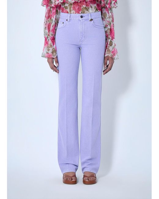 Chloé Blue Chloé High-Rise Flared Denim Trousers