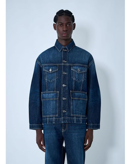 Jean Paul Gaultier Blue Cut.Out Denim Jacket for men
