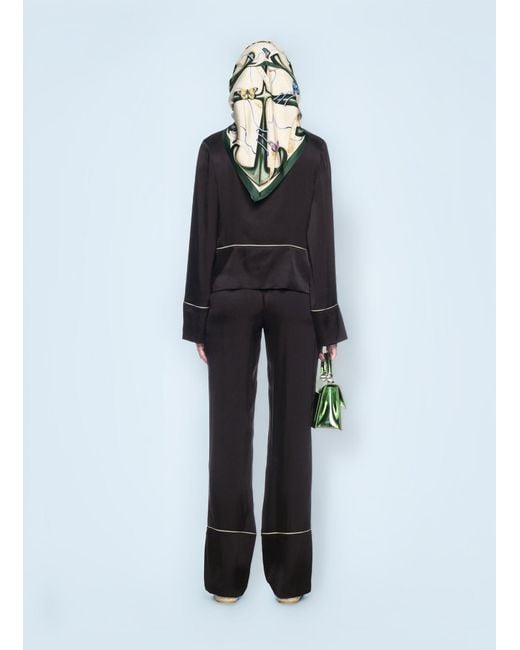 Off-White c/o Virgil Abloh Blue Off Satin Pants