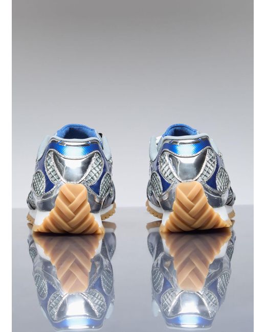Bottega Veneta Blue Metallic Orbit Sneakers for men
