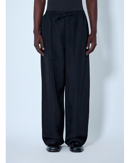 Lemaire Blue Drawstring Wide-Leg Trousers for men