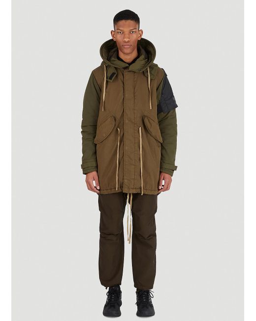 NEMEN Debs Fishtail Parka Coat in Green for Men | Lyst Australia