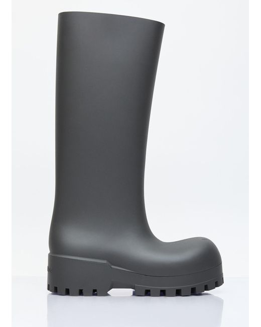 Balenciaga Gray Bulldozer Rain Boots