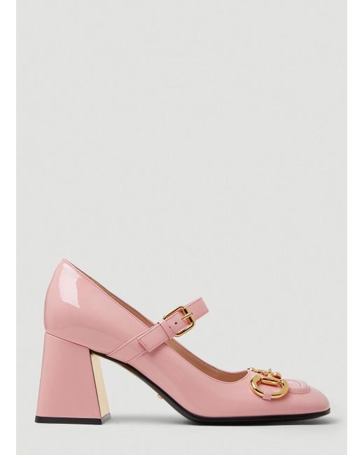 Gucci Leather Horsebit High Heel Pumps in Rose (Pink) Lyst Canada