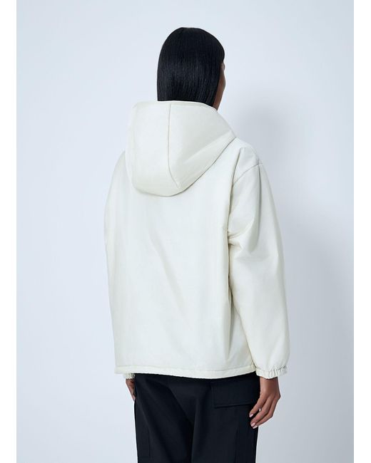 Moncler White Eco Nylon Coat
