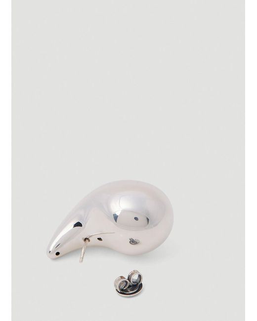 Bottega Veneta White Drop Earrings