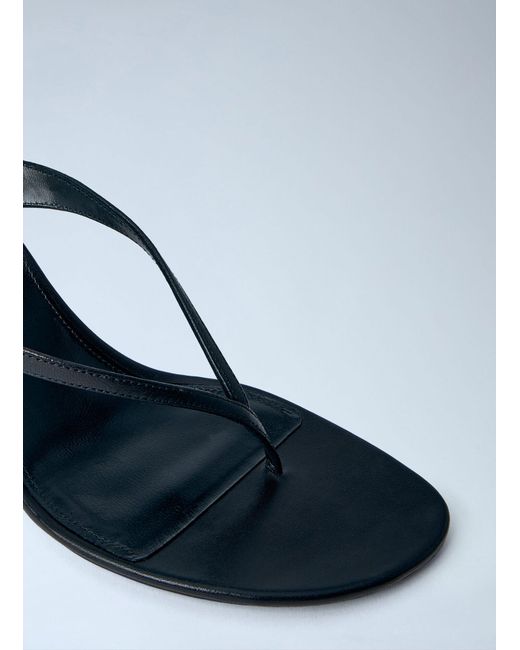 Saint Laurent Gray Sue Thong Sandals