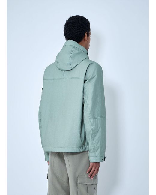 Stone Island Blue Short Parka Jacket for men