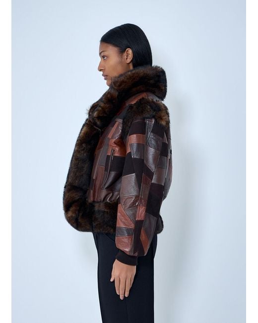 Chloé Blue Patchwork Leather Jacket