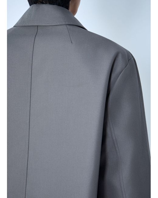 Rick Owens Blue Heizer Mac Jacket for men