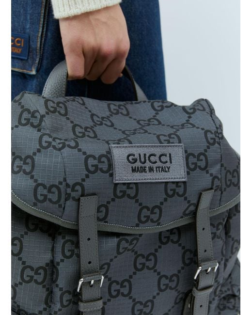 Gucci Gray Gg Backpack for men