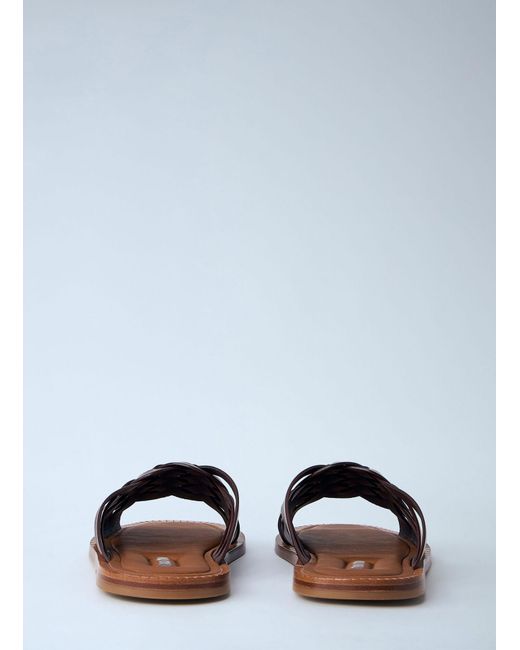 Miu Miu Brown Woven Leather Sandals for men
