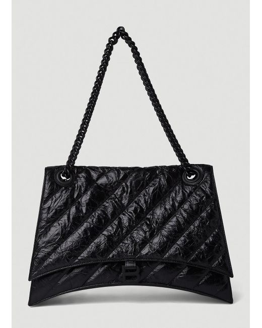 Balenciaga Black Crush Chain Large Shoulder Bag