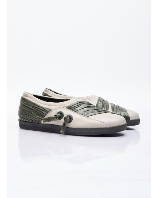 Kiko Kostadinov White Wrinkled Slip-on Shoes for men