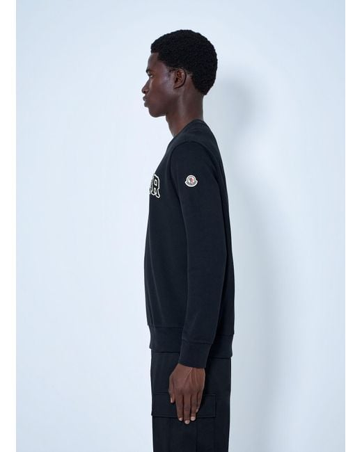 Moncler Blue Logo Motif Sweatshirt for men