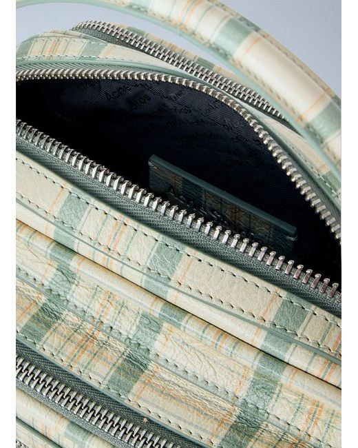 Acne Blue Camero Kit Check Handbag