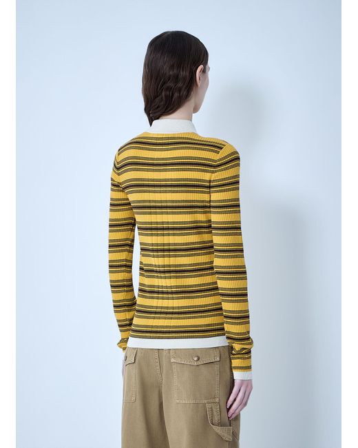 Moncler Multicolor Striped Button-Down Cardigan