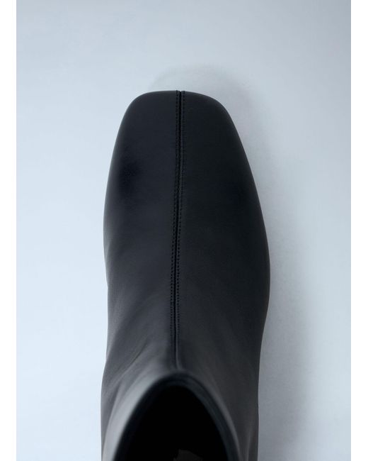 Totême Blue Classic Day Leather Ankle Boots