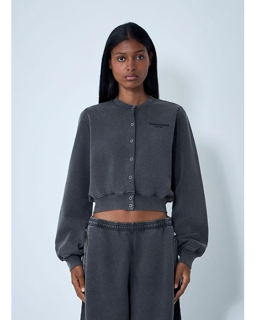 Alexander Wang Blue Logo Motif Cardigan