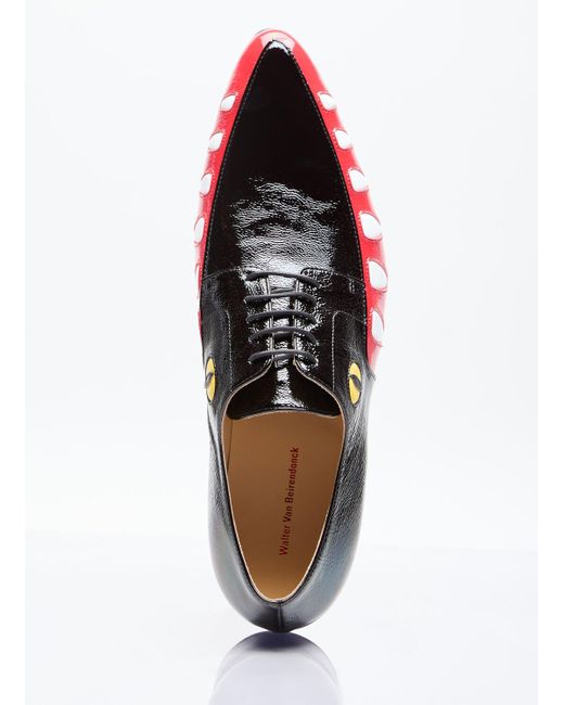 Walter Van Beirendonck White Crocodile Lace-up Shoes for men