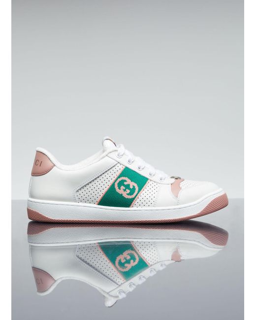 Gucci White Interlocking G Sneakers