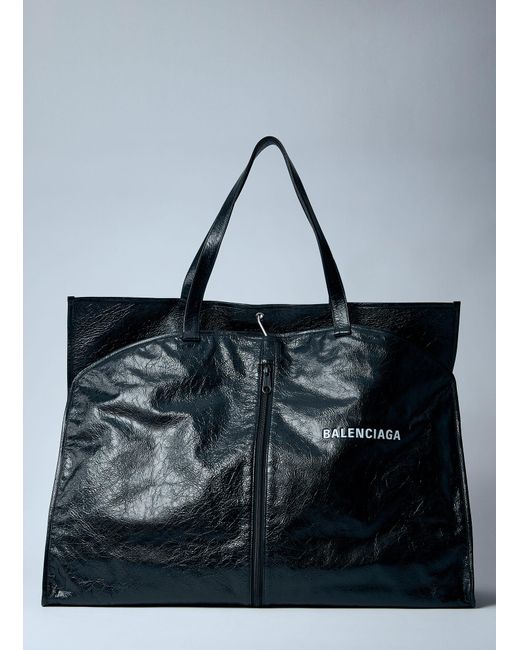 Balenciaga Black Shopper Garment Tote Bag for men