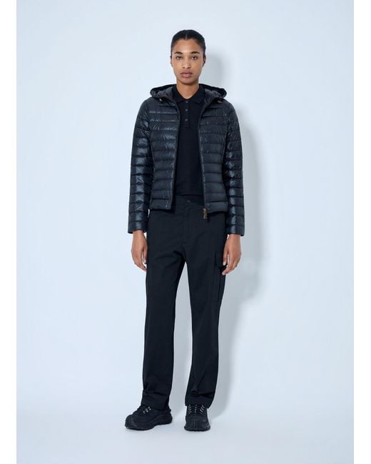 Moncler Blue Igelhood Short Down Jacket