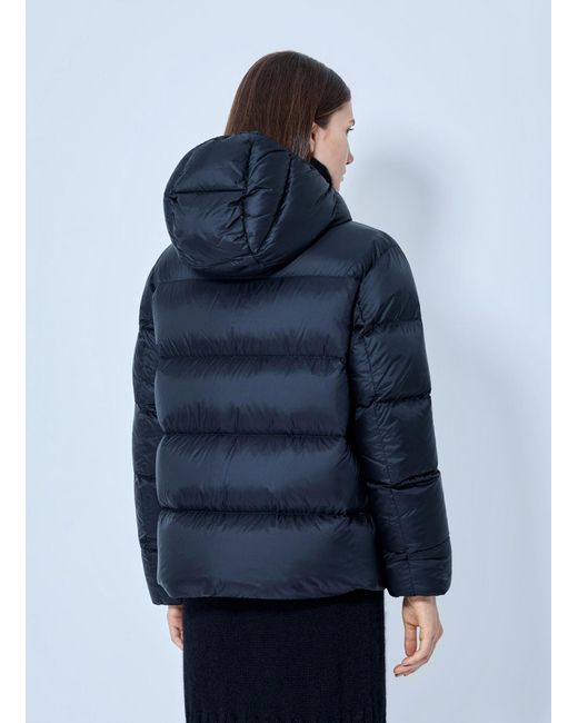 Moncler Blue Feligule Hooded Short Down Jacket