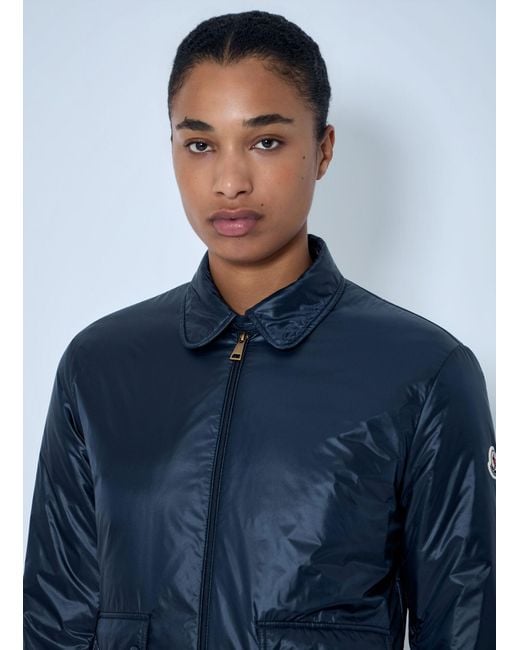 Moncler Blue Lanset Packable Short Down Shirt Jacket