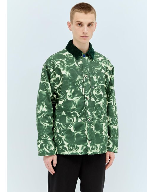Burberry Rose Waxed Cotton Jacket in Green for Men Lyst