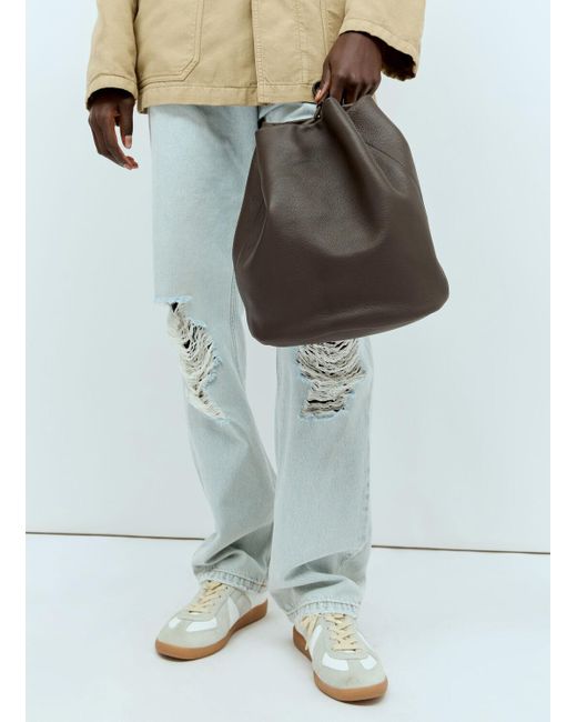 H’Joe Brown Leather Backpack/Shoulder Bag Joe leather backpack in brown - The Row | Mytheresa main image 3