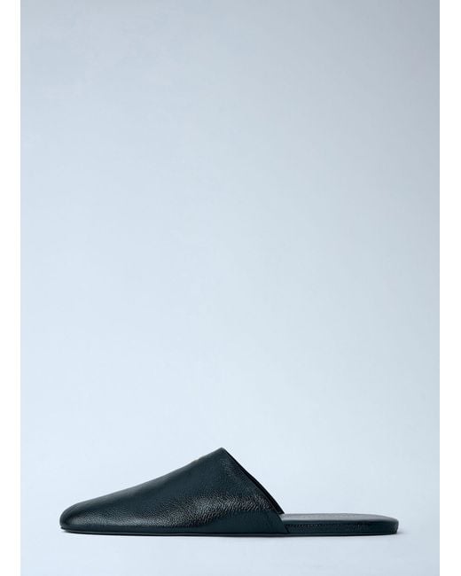 Miu Miu Black Leather Slippers