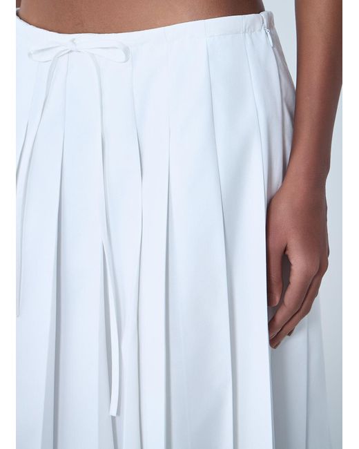 Prada Blue Pleated Midi Skirt