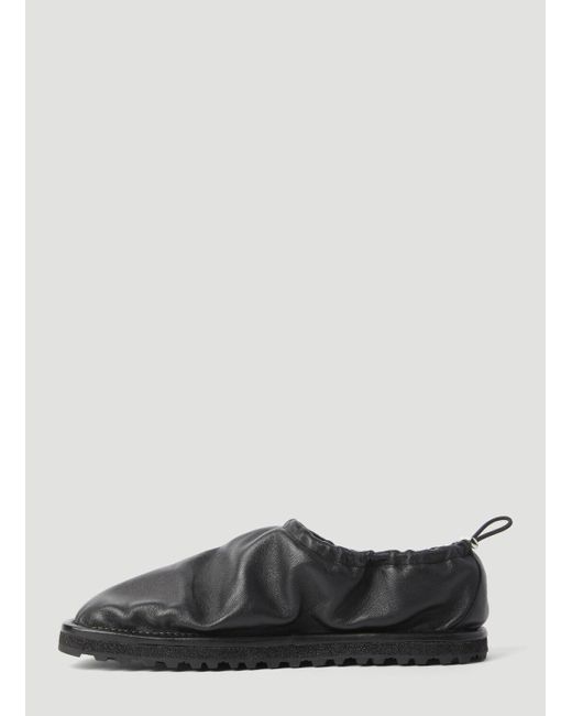 Dries Van Noten Gray Drawstring Slipper Shoes for men