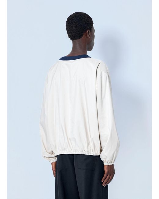 Miu Miu White Technical Pongé Sweatshirt for men