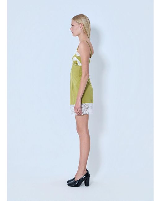 Chloé Blue Lace Trimmed Slip Dress