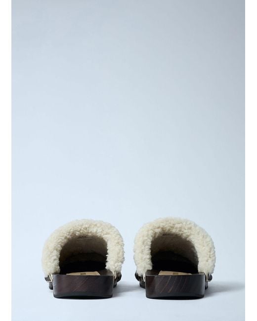 Miu Miu White Suede Clogs