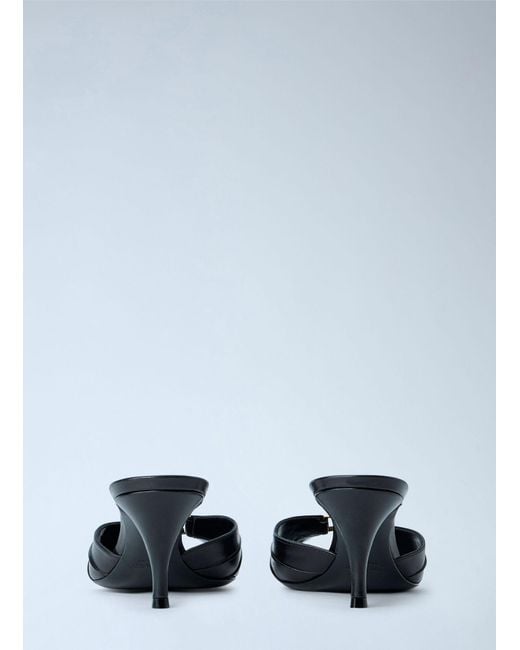 Saint Laurent Black Babylone Heeled Sandals