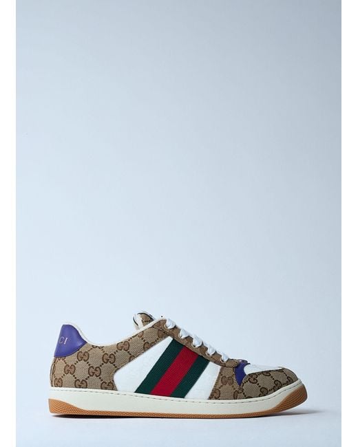 Gucci Brown Screener Sneakers for men
