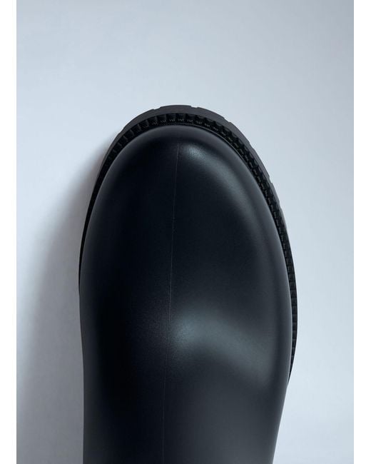 Max Mara Blue Rubber Rain Boots