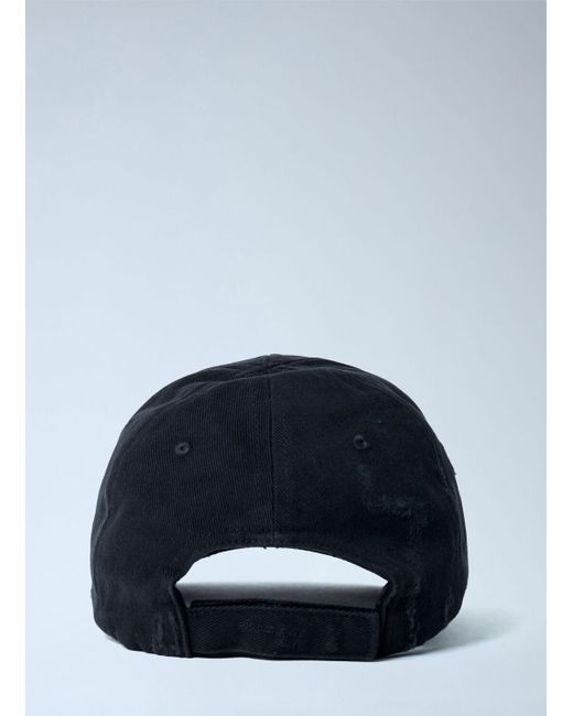 Balenciaga Blue Logo Motif Baseball Cap for men