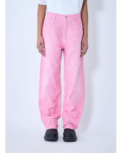 Balenciaga Pink Loose Denim Jeans
