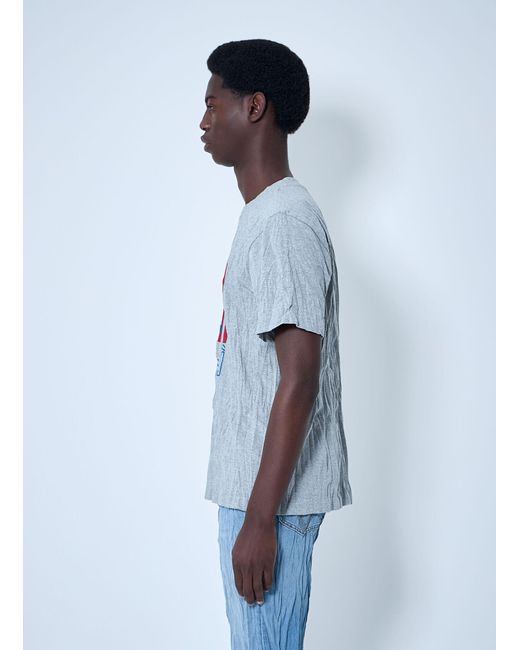 Bottega Veneta Blue Crushed Sisi T-Shirt for men