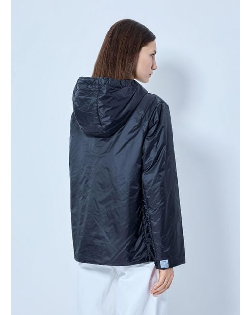 Max Mara Blue Hooded Puffer Jacket